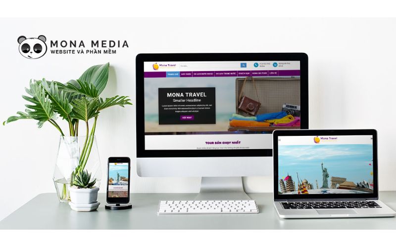 Mẫu thiết kế website của Mona Media
