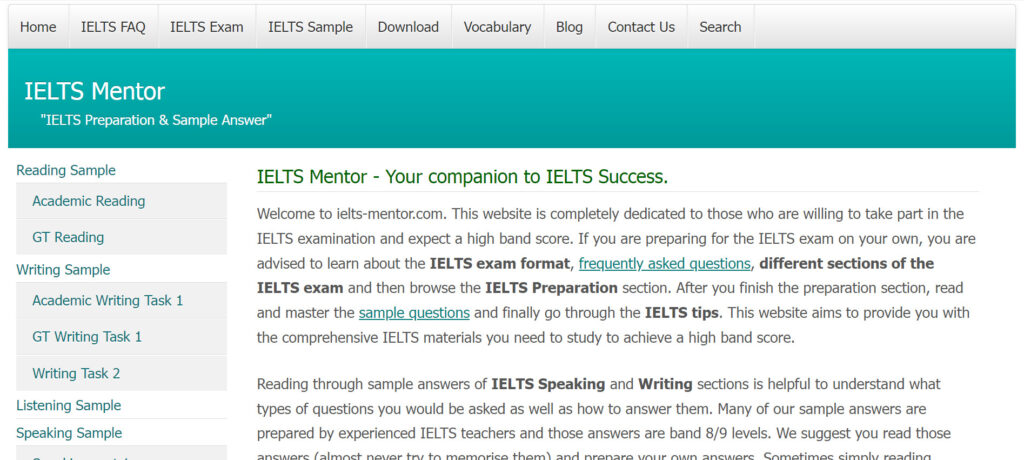 web học ielts free IELTS Mentor