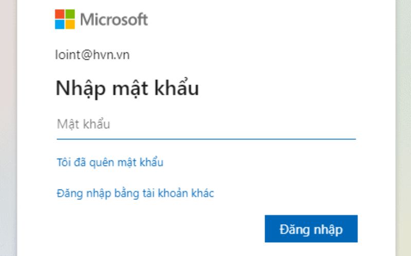 lỗi đăng nhập