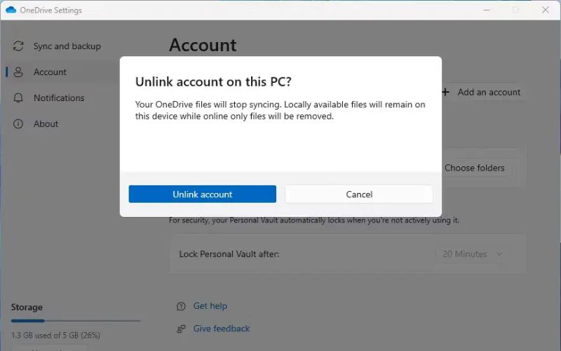 lỗi onedrive không đồng bộ